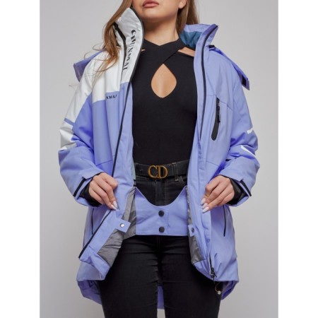 Ski jacket female, size 48, lilac color-7