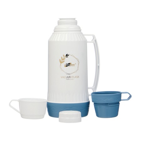 Thermos 1.8 l, with a glass flask, retains heat 12 hours, with a mug, blue-2