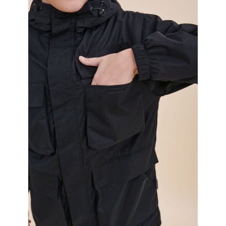 Windbreaker for boys, height 122 cm, black color-7