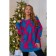 Female jumper, size 42-48, blue color, red