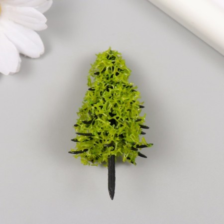 Artificial plant for creativity plastic "spruce" light green 6 cm