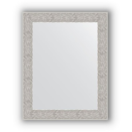Mirror in the baguette frame - a wave of aluminum 46 mm, 38 x 48 cm, evoForm