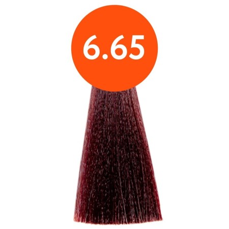 Cream-coloring hair permanent OLLIN Professional N-Joy, tone 6/65, dark cornflower red-mahagon, 100 ml-1