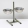 Stand with bowls, 2 x 2 l, height 50 cm, collapsible, green