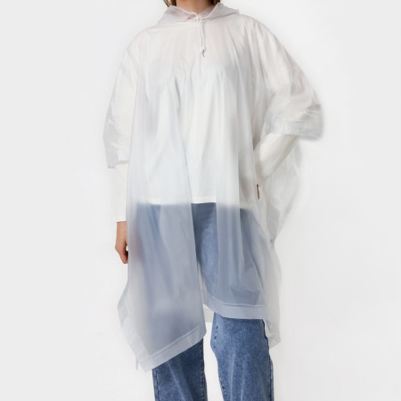 Rawland adult poncho “Go to...”, oversize, 44-52, 97 x 120 cm, white color-1