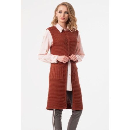 Women's vest, size 42, brown color