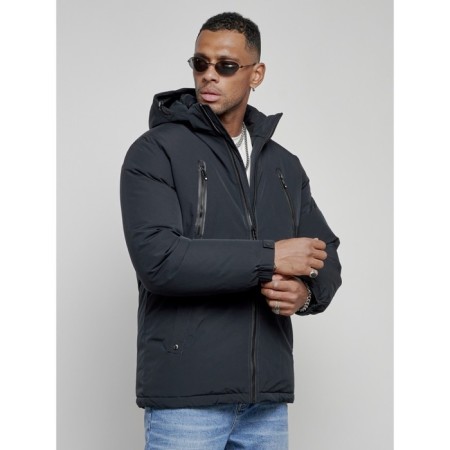 Male jacket, size 58, dark blue color-8