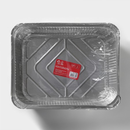 A set of foil for baking and baking shares, 3.1 l, 32.5 × 25.8 × 6.3 cm, 2 pcs-6