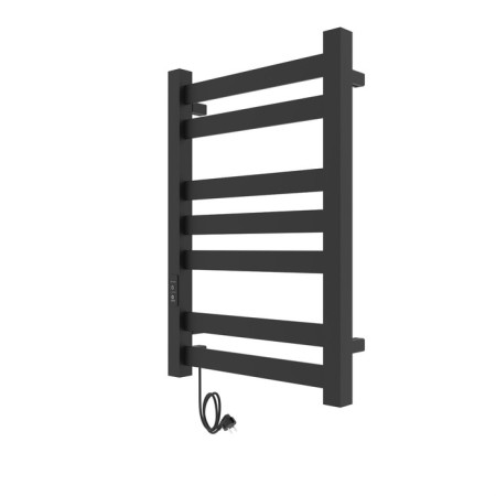 Two -heated towel rail Laris Hephaestus ChKCh, 500x800 mm, 7 crossbars, left, black-6