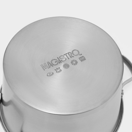 Stainless steel pan Magistro Hitech Steel, 5.2 l, d = 24 cm, h = 14.5 cm, induction-5