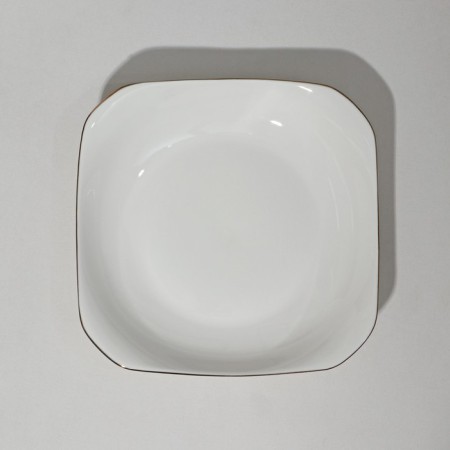 Porcelain square “Golden Line”, 18 × 3.5 cm, white color-1