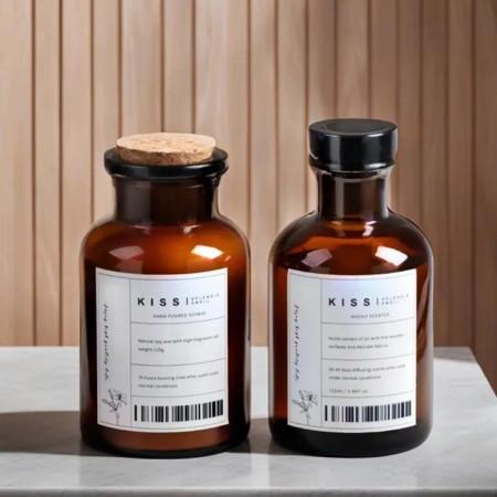 Gift set: diffuser 120 ml, aromatic candle, 120 g, flower garden-2