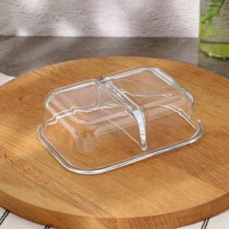 Glass Lockie & Lock Food, with a lid, 600 ml, the color is turquoise-7