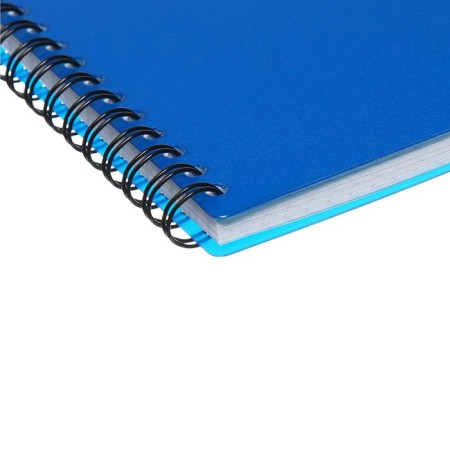 Notebook A5 80 sheets in a cage on a spiral Erichkrause Mirage, with a plastic cover blue,-3
