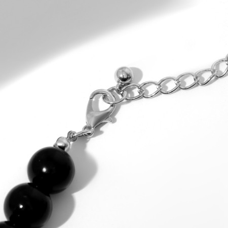 Beads "Bow", ball No. 12 - 18, black and white color, l = 41 cm-3