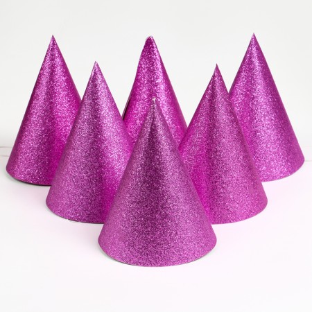 Carnival cap "Shine", set 6 pcs., Pink color