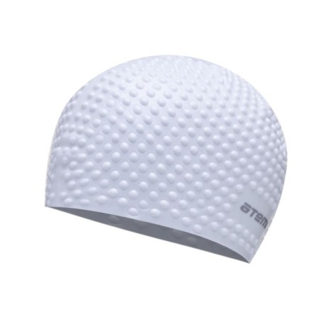 ATEMI BS70 swimming cap, silicone, white color