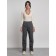Warmed female trousers, size 50, gray color