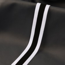 Elastic woven soft 40mm*5 ± 1 -yard wide strip white/black au