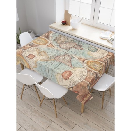 The tablecloth “Renaissance map”, rectangular, Saten, size 145x180 cm