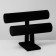 Top for watches, bracelets, two -level, phlock, 25.5 × 13 × 19 cm, d = 5 cm, black color