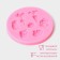 Mold Dolyana "Vegetable Mix", silicone, d = 8 cm, pink color