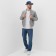 Male bomber with zipper Mist, size 46, gray
