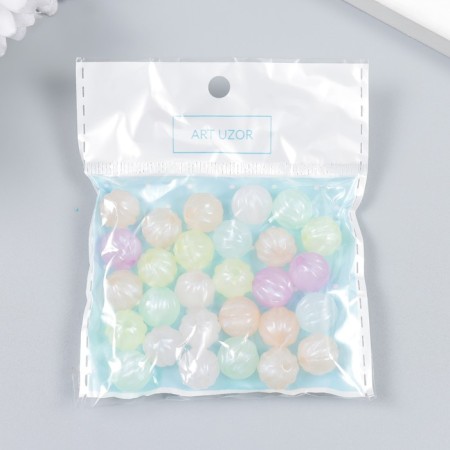 Beads for creativity plastic "Ball watermelon. Shine" set of 20 g 1x1.1x1.1 cm-2