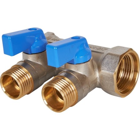 Collector Stout SMB 6211 341202, 1/2 ", 2 exits, with ball valves 3/4", blue pens-3