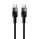 AcCESSTYLEL cable CC50-T100, Type-C-Type-C, 5A, 1M, Fast charging, black