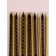 Set of candles for the cake "Stars", 12 pcs, gold and black