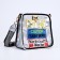 Bag Cross-Bodi with a zipper, silver color
