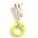 Chewing toy with a rope "piece of the sun", 8 cm, yellow