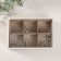 Casket wood 6 divisions "houses" 16x24x7.5 cm