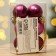 New Year's Christmas Balls, for the New Year, plastic, d = 3 cm, 6 pcs., Pink and wine color