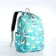 Set of a youth backpack from textiles, a choper bag, turquoise color