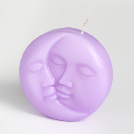 Figure candle "Sun and Moon", 6x2.5 cm, lavender-3