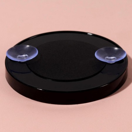 Mirror makeup, increase × 3, on suction cups, d 9 cm, black color-3