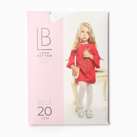 Pantyhose children LB Bella 20 den, white color, height 152-158-4