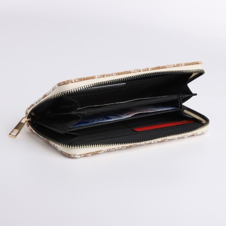 Women's wallet with lightning, beige color-3