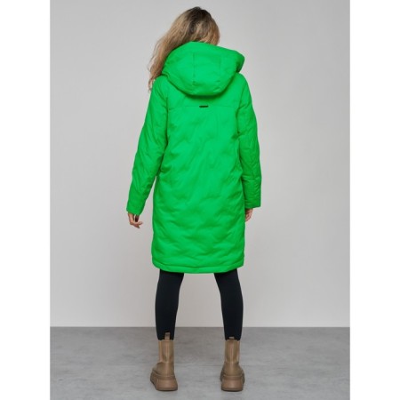 Coat insulated winter female, size 42, green color-3
