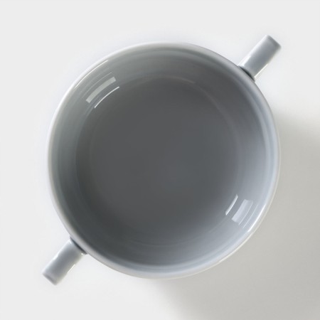 Boulevard porcelain cup "Watercolor", 380 ml, light-gray color-2