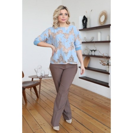 Female jumper, size 58, blue color-1