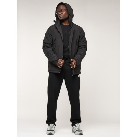 Male jacket, size 52, black color-17