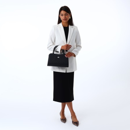 Female bag Textura, tout, average size, black color-8
