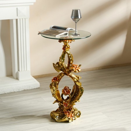 Decorative table "Flower" gold 45x45x82 cm