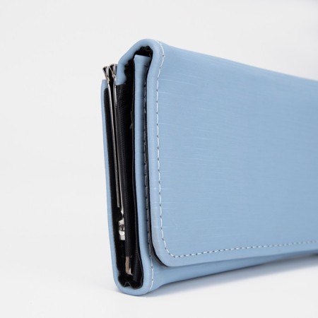 Women's wallet on magnet, blue color-4