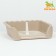 A toilet for dogs with high sides and a removable mesh 38x36x12 cm, beige