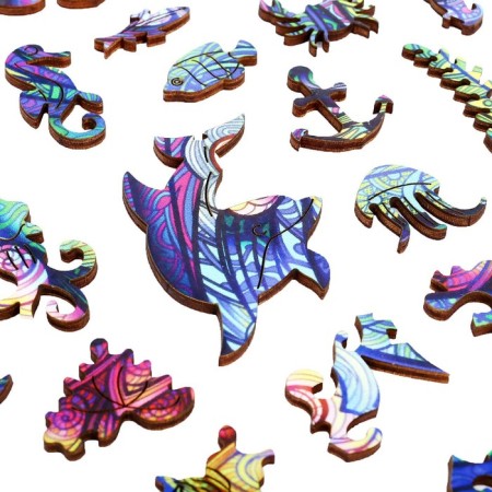 Wooden figured puzzle "On the crest of the wave"-3