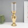 Ceramics candlestick, glass for 1 candle "Versailles" d = 7.5 cm gold 9.5x9.5x38.5 cm